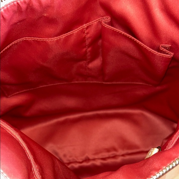 Coach Poppy Whipstich Beige Leather Shoulder Bag - Picture 11 of 16